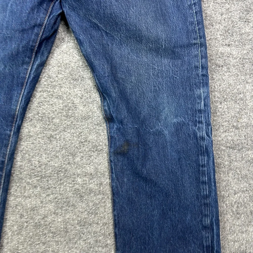 Levi's 501 Straight Jeans Mens Black Denim Pockets Classic Button Fly - 42X32